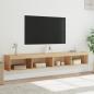 Preview: TV-Schränke mit LED-Leuchten 2 Stk. Sonoma-Eiche 100x30x30 cm