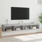 Preview: TV-Schränke mit LED-Leuchten 2 Stk. Betongrau 100x30x30 cm