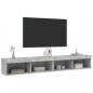 Preview: TV-Schränke mit LED-Leuchten 2 Stk. Betongrau 100x30x30 cm