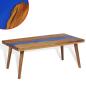 Preview: Couchtisch Teak Harz 100 x 50 x 40 cm