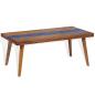 Preview: Couchtisch Teak Harz 100 x 50 x 40 cm