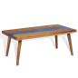 Preview: Couchtisch Teak Harz 100 x 50 x 40 cm