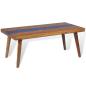 Preview: Couchtisch Teak Harz 100 x 50 x 40 cm