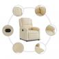 Preview: Relaxsessel Elektrisch Creme Stoff
