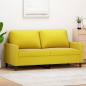 Preview: ARDEBO.de - 2-Sitzer-Sofa Gelb 140 cm Samt