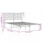Preview: Bettgestell mit Kopfteil Metall Schwarz 120x200 cm