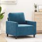 Preview: ARDEBO.de - Sessel Blau 60 cm Samt