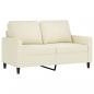 Preview: 2-Sitzer-Sofa Creme 120 cm Samt