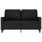 Preview: 2-Sitzer-Sofa Schwarz 120 cm Samt