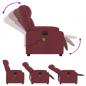 Preview: Massagesessel Elektrisch Weinrot Stoff