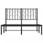 Preview: Bettgestell mit Kopfteil Metall Schwarz 120x190 cm