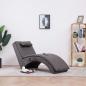 Preview: Massage Chaiselongue mit Kissen Grau Kunstleder