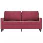 Preview: 2-Sitzer-Sofa Weinrot 140 cm Samt