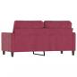 Preview: 2-Sitzer-Sofa Weinrot 140 cm Samt