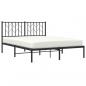 Preview: Bettgestell mit Kopfteil Metall Schwarz 140x200 cm