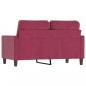 Preview: 2-Sitzer-Sofa Weinrot 120 cm Samt