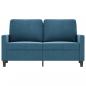 Preview: 2-Sitzer-Sofa Blau 120 cm Samt