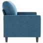 Preview: 2-Sitzer-Sofa Blau 120 cm Samt