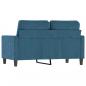 Preview: 2-Sitzer-Sofa Blau 120 cm Samt
