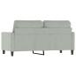 Preview: ARDEBO.de - 2-Sitzer-Sofa Hellgrau 140 cm Samt