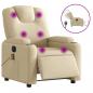 Preview: Massagesessel Elektrisch Creme Stoff