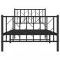 Preview: Bettgestell mit Kopf- und Fußteil Metall Schwarz 90x190 cm