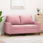 Preview: ARDEBO.de - 2-Sitzer-Sofa Rosa 120 cm Samt