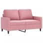 Preview: 2-Sitzer-Sofa Rosa 120 cm Samt