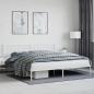 Preview: ARDEBO.de - Bettgestell mit Kopfteil Metall Weiß 200x200 cm