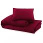 Preview: Bettwäsche-Set Bordeauxrot 260x220 cm Baumwolle