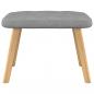 Preview: Schaukelsessel mit Hocker Hellgrau Stoff