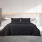 Preview: Bettwäsche-Set Schwarz 240x220 cm Baumwolle