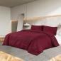 Preview: Bettwäsche-Set Bordeauxrot 200x220 cm Baumwolle