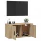 Preview: TV-Wandschrank Sonoma-Eiche 80x34,5x40 cm
