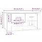 Preview: Couchtisch Schwarz 80x50x40 cm Holzwerkstoff