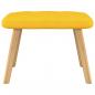 Preview: Relaxsessel mit Hocker Senfgelb Stoff