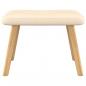 Preview: Schaukelsessel mit Hocker Creme Stoff