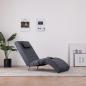 Preview: Massage Chaiselongue mit Kissen Grau Wildleder-Optik