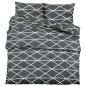 Preview: Bettwäsche-Set Grau 200x220 cm Baumwolle