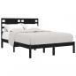 Preview: Massivholzbett Schwarz Kiefer 140x190 cm