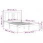 Preview: Massivholzbett Schwarz Kiefer 200x200 cm