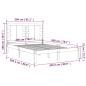 Preview: Massivholzbett Schwarz Kiefer 200x200 cm