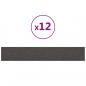 Preview: Wandpaneele 12 Stk. Dunkelgrau 90x15 cm Stoff 1,62 m²