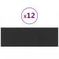Preview: Wandpaneele 12 Stk. Schwarz 90x30 cm Stoff 3,24 m²