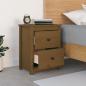 Preview: Nachttisch Honigbraun 50x35x61,5 cm Massivholz Kiefer