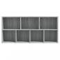 Preview: Bücherschrank Grau Sonoma 50x25x106 cm