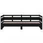Preview: Tagesbett Ausziehbar Schwarz Massivholz Kiefer 2x(90x190) cm