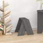 Preview: Hocker 2 Stk. Grau 40x40x45 cm Massivholz Kiefer