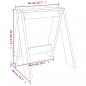 Preview: Hocker 2 Stk. Grau 40x40x45 cm Massivholz Kiefer