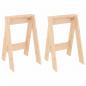 Preview: Hocker 2 Stk. 40x40x60 cm Massivholz Kiefer